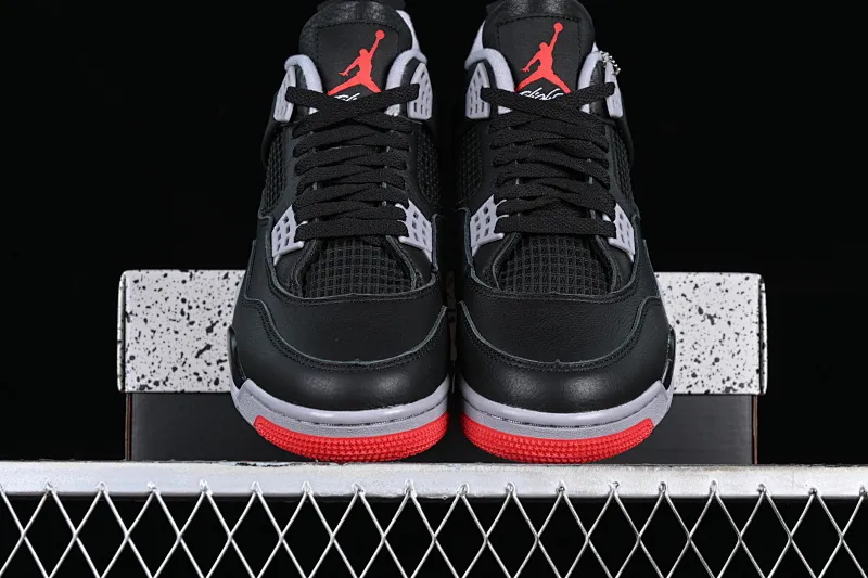 All categories Air Jordan Jordan series basketball shoes Air Jordan 4 LJR version Air Jordan 4 Retro "Bred Reimagined" AJ4 Joe 4 black red FV5029-006